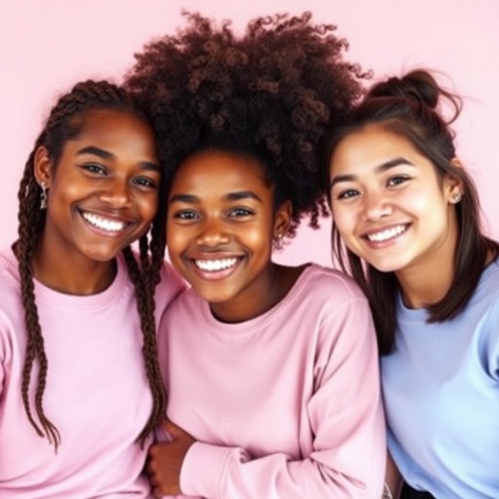 A Sparkle Pink Club mentor and girl smiling together